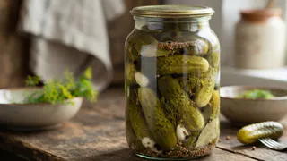 Добавила мелиссу и листья вишни - не вкус, а находка: хрустящие огурчики из банки - 3 простых рецепта