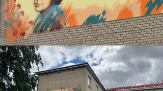 В Александрове начали создание мурала с портретом поэтессы Марины Цветаевой