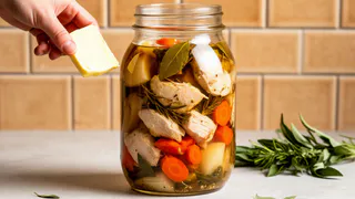 Кладу курицу в банку и ставлю в духовку: быстрый ужин по-старинке, но зато как вкусно